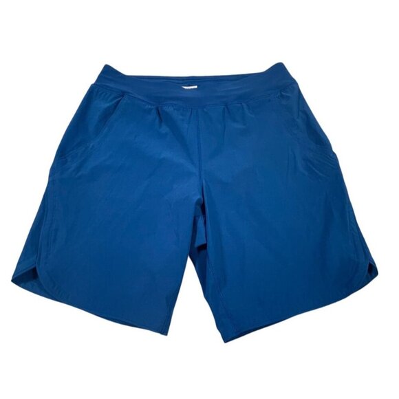 Lands’ End 11” Quick Dry Modest Swim Shorts Built-In Brief Turquoise Size 10 - Picture 1 of 8